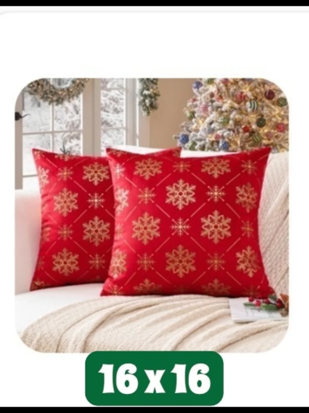 Set Of 6 Christmas Pillow Covers